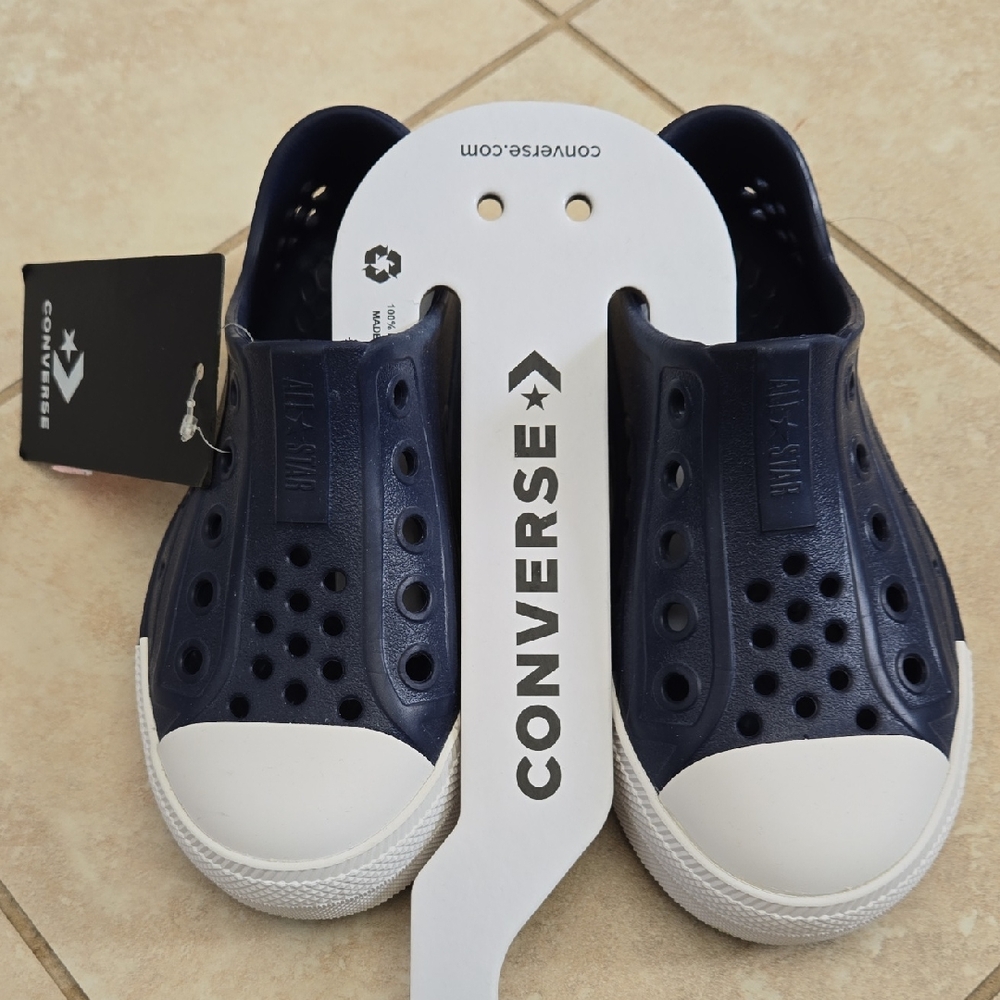 Converse Kids Dark Blue Slip-On Sneakers Size 12